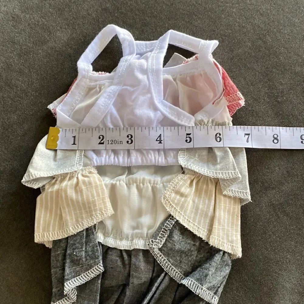 Dog Summer Ruffle Layer Dress with Bow Lightweight for Small Dogs Size XS NEW